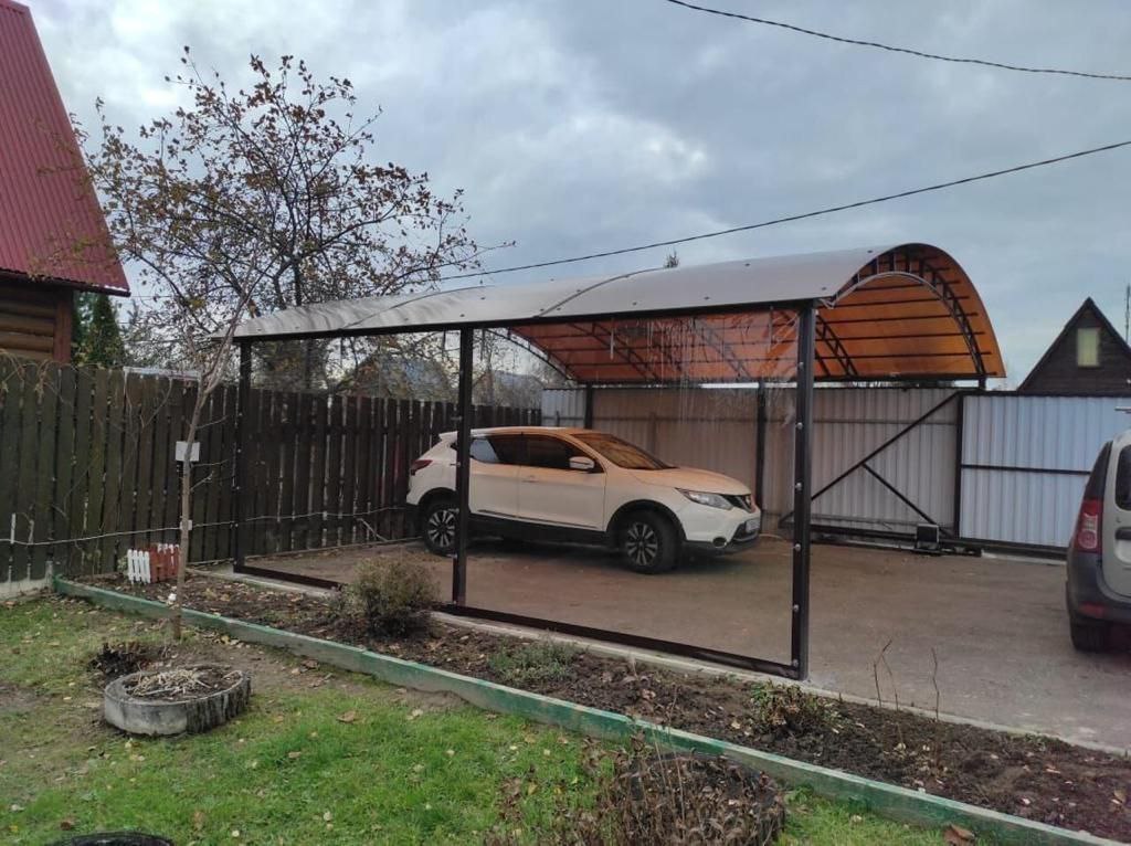Прозрачные шторы ПВХ для навеса под автомобиль в Локте